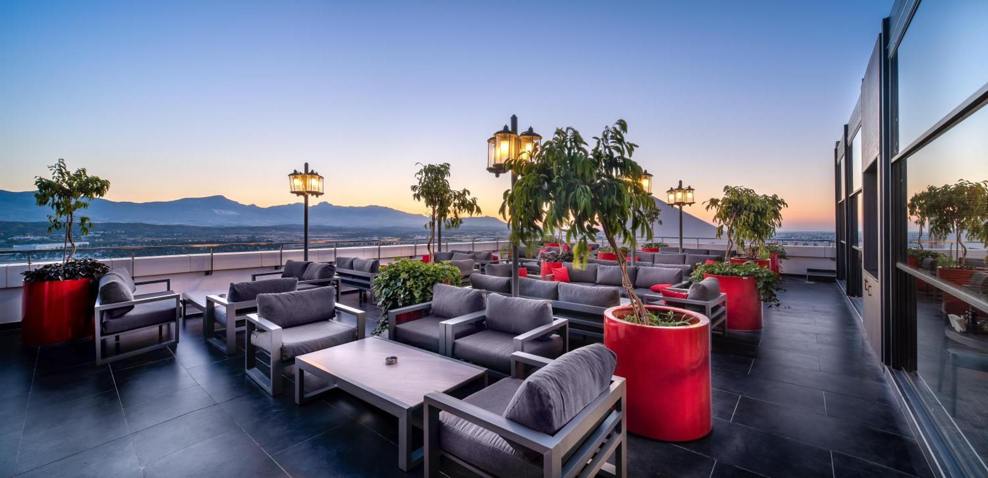 Concorde Tower Hotel & Casino Nikosia Bagian luar foto The rooftop lounge at the hotel